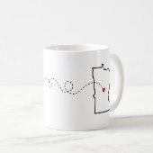 Florida to Minnesota - Heart2Heart-Kaffee Kaffeetasse (VorderseiteRechts)