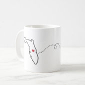 Florida to Minnesota - Heart2Heart-Kaffee Kaffeetasse (Vorderseite Links)