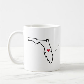 Florida to Wisconsin - Heart2Heart Coffee Tasse