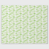 Florida Toile (Lime Green) Wrapping Paper Geschenkpapier (Flach)