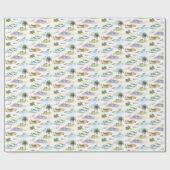 Florida Toile (Originalfarben)  Geschenkpapier (Flach)