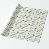 Florida Toile (Originalfarben)  Geschenkpapier (Ungerollt)