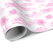 Florida Toile (Pink)  Geschenkpapier (Rolleneckpunkt)