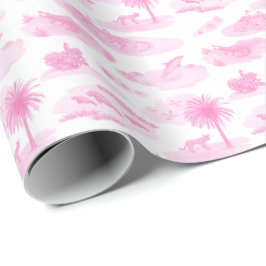 Florida Toile (Pink) Geschenkpapier
