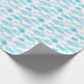 Florida Toile (Turquoise) Wrapping Paper Geschenkpapier (Ecke)