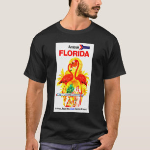 Florida-Tourismus Retro Vintage Flamingo T-Shirt