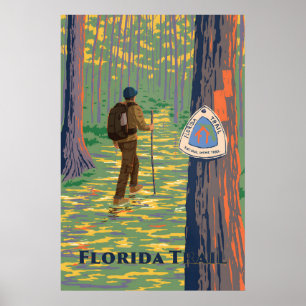Florida-Trail-Reiseplakat Poster