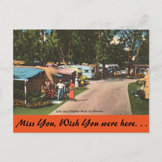 Florida, Trailer Park Postkarte (Vorderseite)