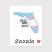 Florida Trans Jugend schützen Aufkleber (Blatt)