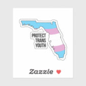 Florida Trans Jugend schützen Aufkleber (Blatt)