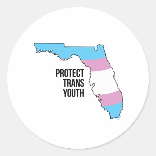 Florida Trans Jugend schützen Runder Aufkleber (Vorderseite)