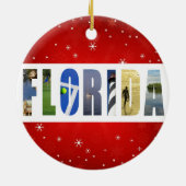 Florida Travel Fotos Weihnachten Keramik Ornament (Hinten)