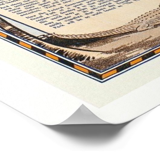 Florida Travel Map 20x28 Poster Print (Ecke)