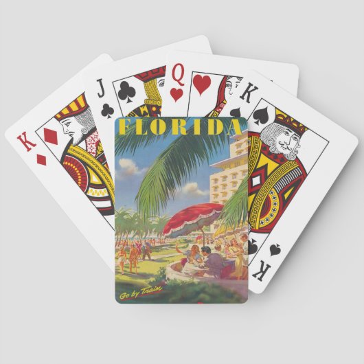 Florida Travel Poster Klassische Spielkarten (Rückseite)