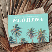 Florida Tropical Beach Hochzeit Save the Date Ankündigungspostkarte