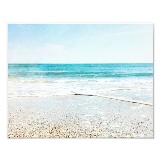 Florida Tropical Beach Sand Ocean Waves Muscheln Fotodruck (Vorne)