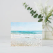 Florida Tropical Beach Sand Ocean Waves Muscheln Postkarte (Stehend Vorderseite)