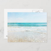 Florida Tropical Beach Sand Ocean Waves Muscheln Postkarte (Vorne/Hinten)