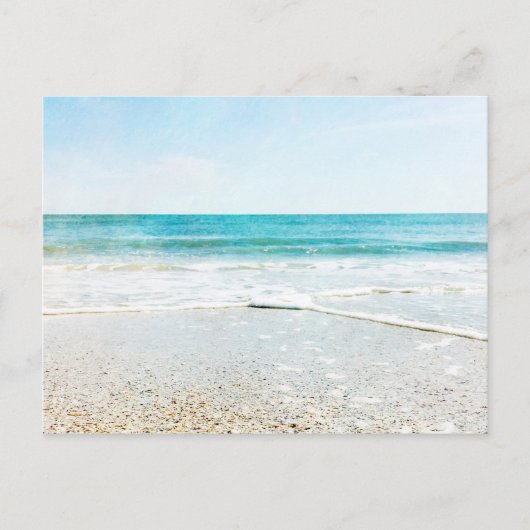Florida Tropical Beach Sand Ocean Waves Muscheln Postkarte (Vorderseite)