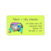 Florida Tropical Camping Long Address Wide Labels Adressaufkleber (Vorne)