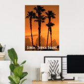 Florida Tropical Paradise Sunset Poster Foto (Heimbüro)