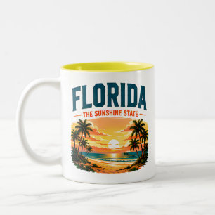 Florida-Tropisches-Paradies-Eskapade Zweifarbige Tasse