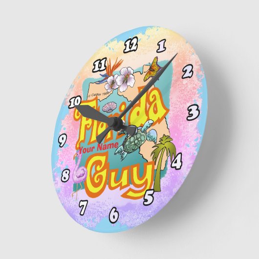 Florida Typ Runde Wanduhr (Winkel)