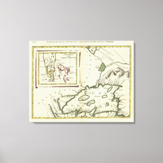 Florida, überlegene Seen, Bahamas Leinwanddruck (Vorderseite)