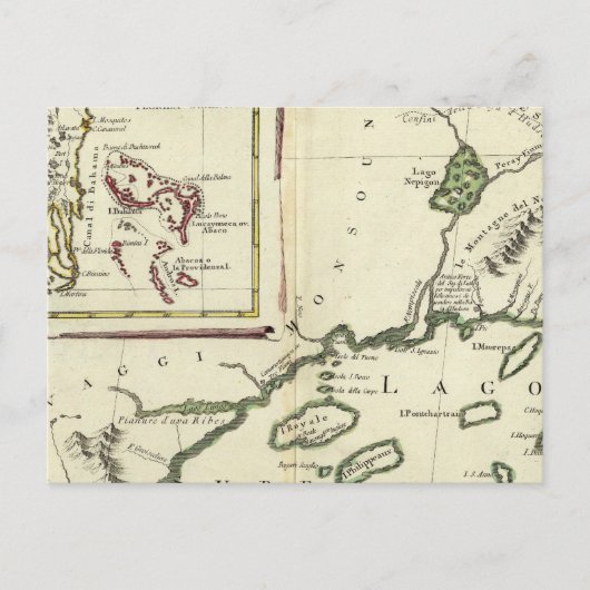 Florida, überlegene Seen, Bahamas Postkarte (Vorderseite)