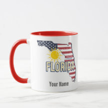 Florida United Staaten Retro Map Vintag USA