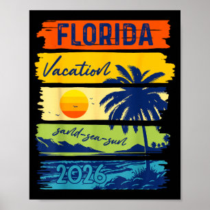 Florida Urlaub 2026 Meer Sand Strand Sommer Reise Poster