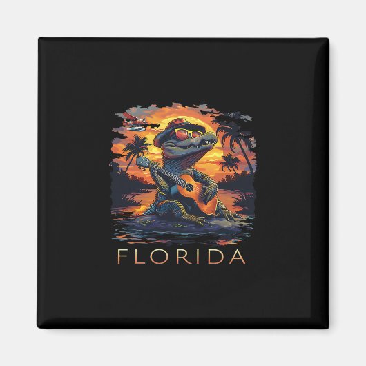 Florida Urlaub Süßer Alligator  Magnet (Vorne)