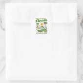 Florida Urlaubsgrüße Runder Aufkleber (Tasche)