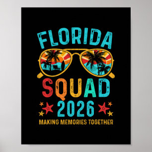 Florida Urlaubsteam 2026 Familie Matching Vintag Poster