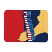 Florida-US Flagge-Karte Magnet (Horizontal)