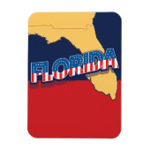 Florida-US Flagge-Karte Magnet (Vertikal)