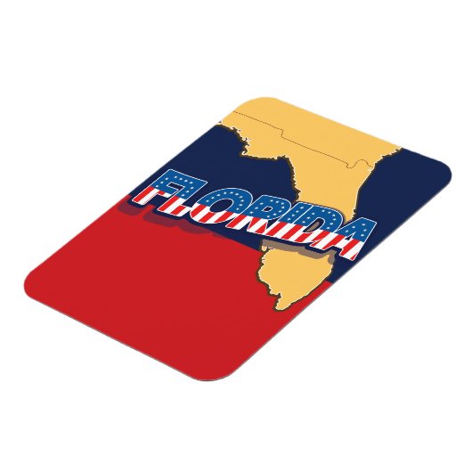 Florida-US Flagge-Karte Magnet (Linke Seite)