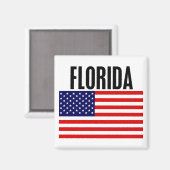 Florida, US Flagge Magnet (Vorderseite/Rückseite)