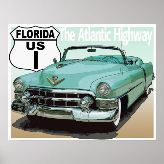 Florida US Route 1 - Atlantische Autobahn Poster (Vorne)