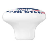 Florida US Staat Red White Blue Typografy Keramikknauf (Seitenansicht)