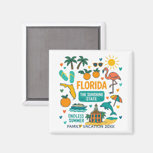 Florida USA Familien-Trip Andenken individuell Magnet