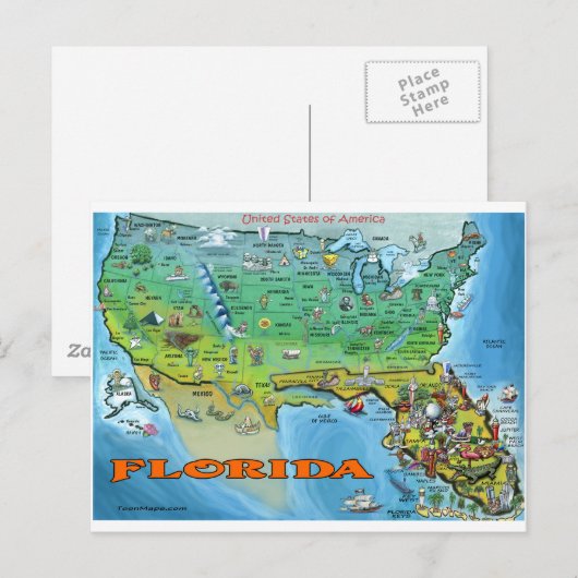 Florida USA Karte (Vorne/Hinten)