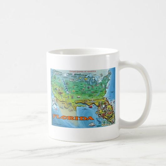Florida USA Karte Kaffeetasse (Rechts)