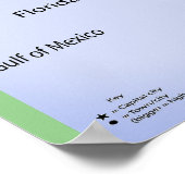 Florida USA Karte Poster (Ecke)