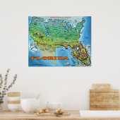 Florida USA Map Poster (Küche)