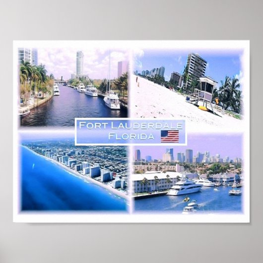 Florida - USA - Mosaik - Poster (Vorne)