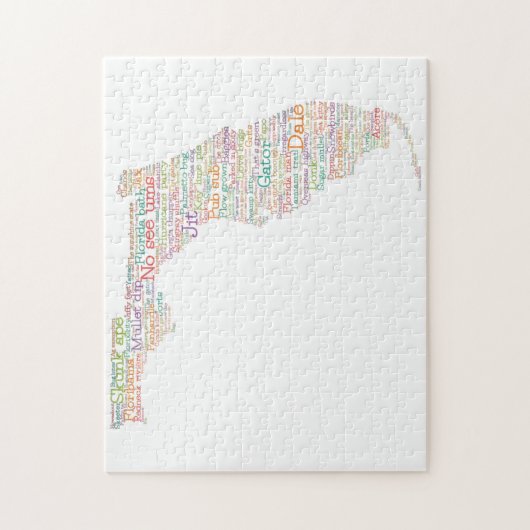 Florida USA Slang Word Karte Puzzle (Vertikal)