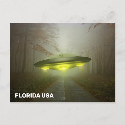 FLORIDA USA SPACESHIP UFO ART Postkarten (Vorderseite)