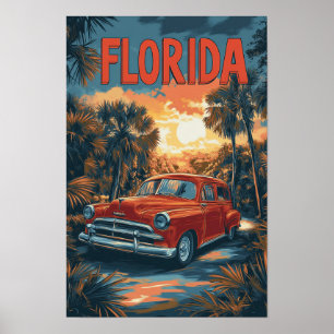Florida USA Vintage-Illustration Reise Poster