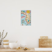 FLORIDA USA, Willkommenskarte Poster (Küche)